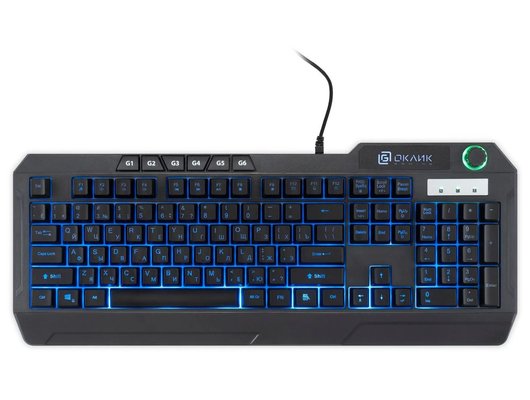 Клавиатура проводная игровая Oklick 715G черный